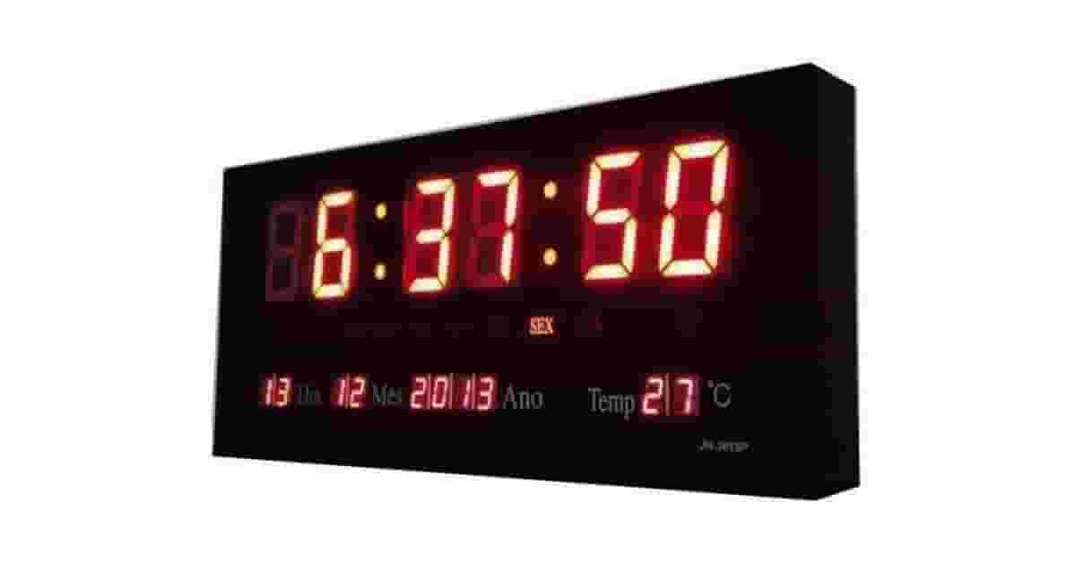 Melhor Relógio Digital de Parede: Display LED e Calendário