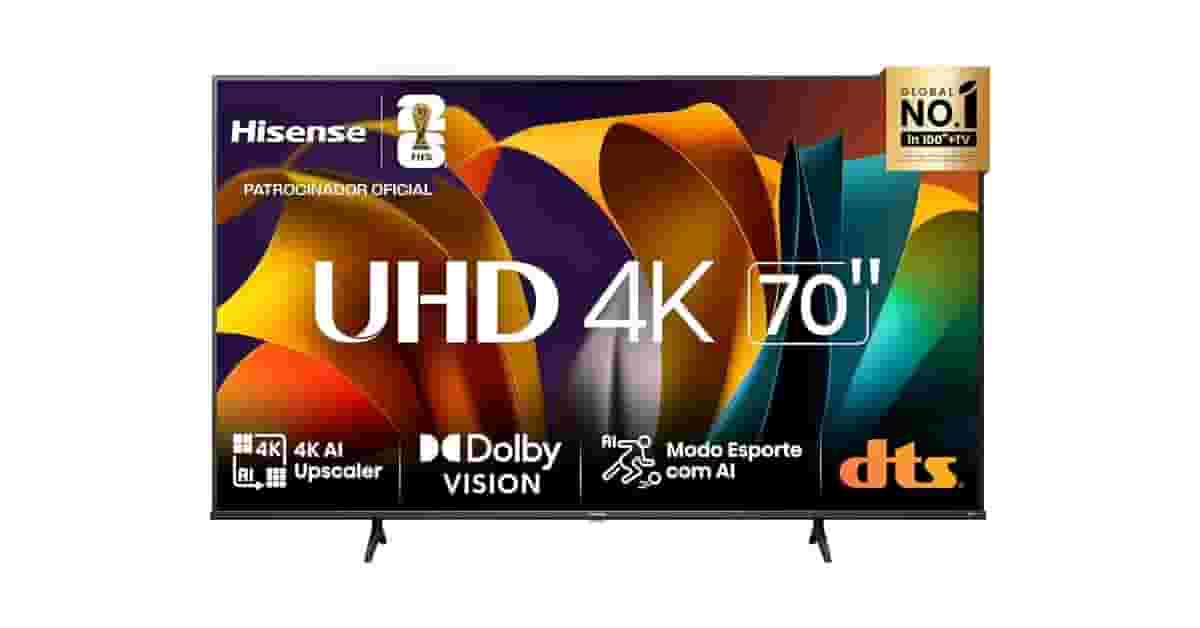 Melhor TV 70 Polegadas Custo Benefício: 4K e HDR