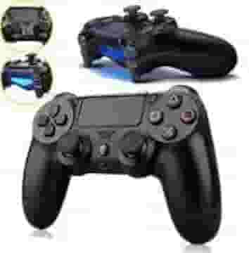 Doubleshock Controle Sem Fio para PlayStation 4, Compatível com PC e Android, Preto, com Touch Pad, Sensor Six-Axis, Vibração, Bateria Recarregável, 16x11x6 cm