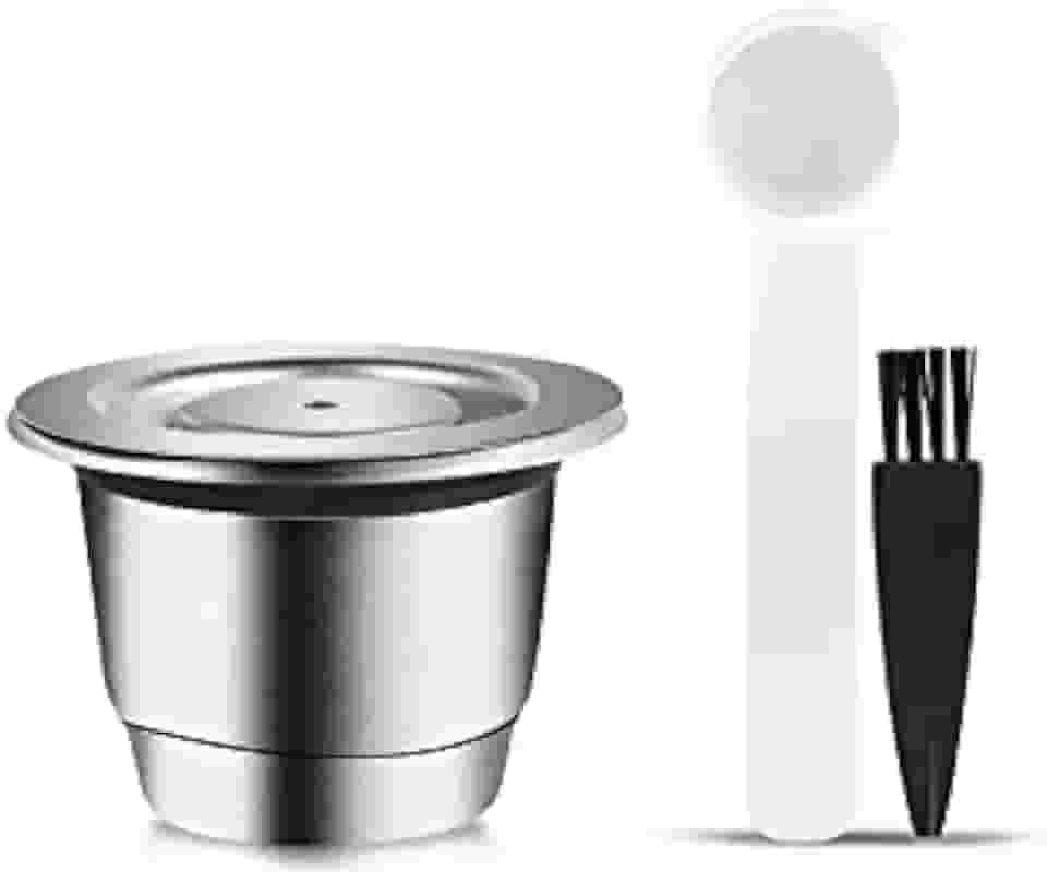 Cápsula Inox Reutilizável Nespresso Com Tampa + Acessórios - YOUTEK