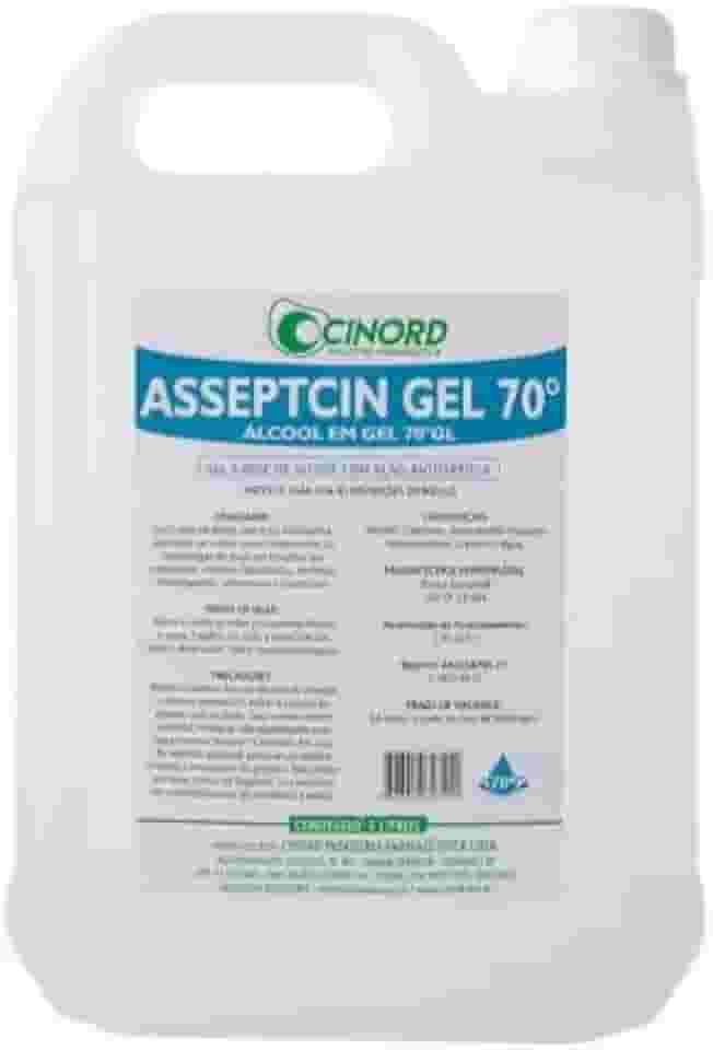 Asseptcin Álcool em Gel 70%, 5 Litros