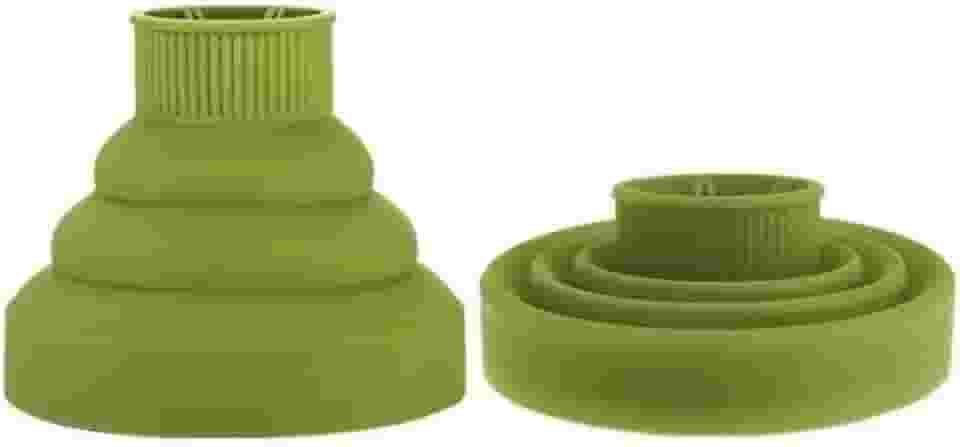 Difusor de Cachos, Difusor Cabelo com Definidor em Silicone Retrátil, com Boca Flexível Profissional, Fácil de Transportar(1 x Verde)
