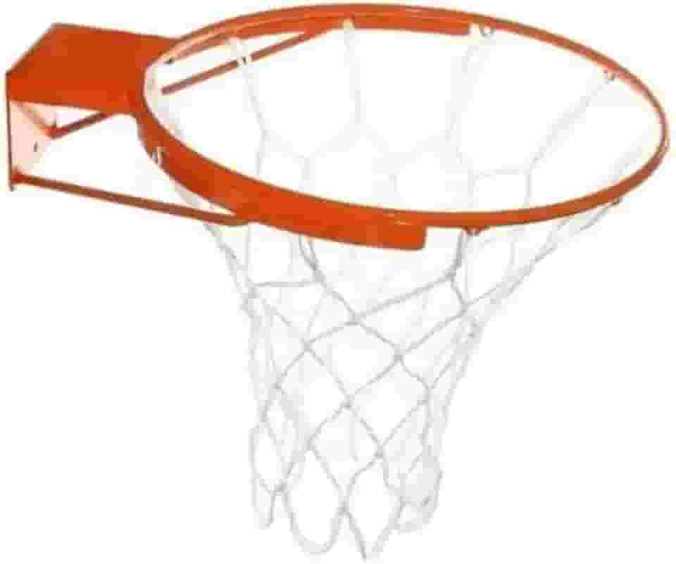 Aro de Basquete Cesta Tamanho Oficial Basquete Aço Carbono 45cm com Rede Chuá e Presilhas