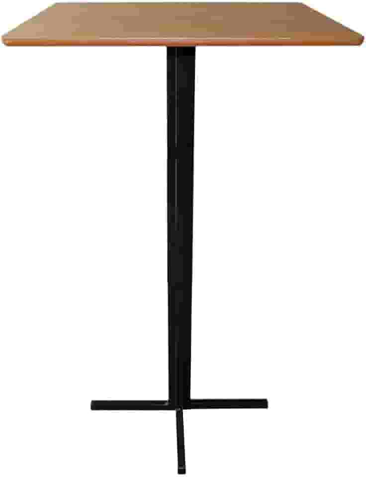 Mesa Bistrô Alta Liso C/Tampo Quadrado 60cm MDF (Canela)