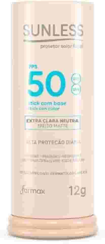 Protetor Solar Facial em Bastão com Base FPS 50 Efeito Matte Sunless Stick Extra Clara Neutra