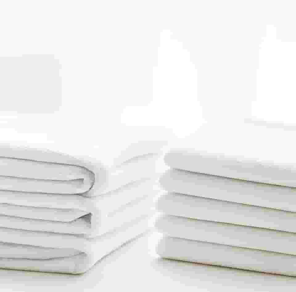 Kit 5 Unidades Pano de Prato Branco Liso 100% Algodão com Bainha 42x68cm