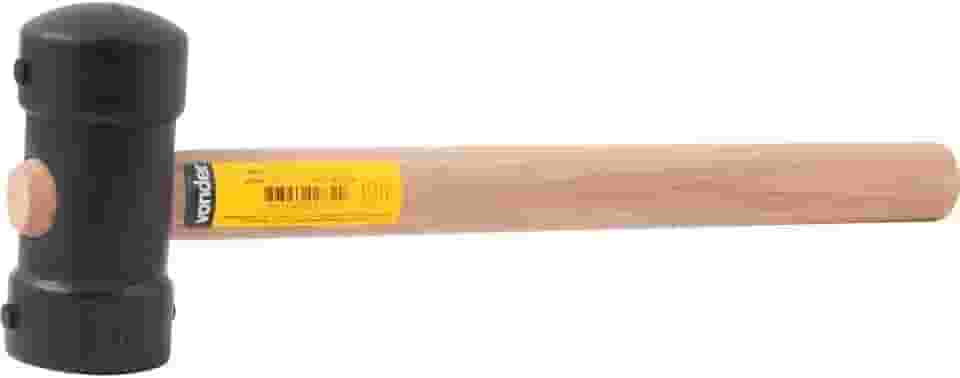 Vonder, Martelo De Borracha 40 Mm, Cabo Em Madeira, Preto.