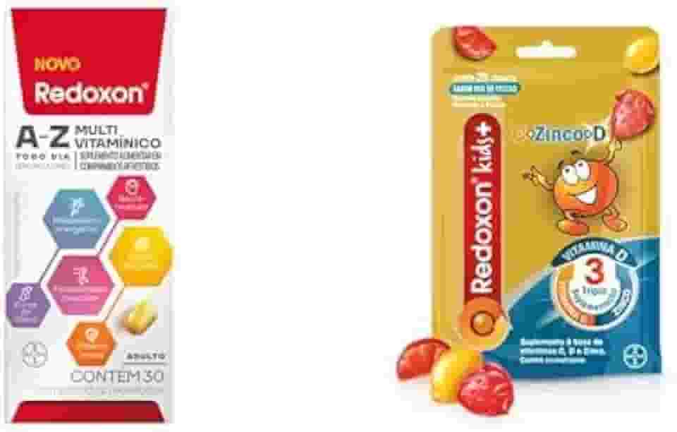 Redoxon Multivitaminico Vitaminas A-Z 30 Comprimidos e Kids Mix de Frutas 25 Gomas