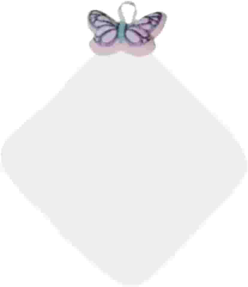 Naninha – Macia ao Toque, Ideal Para Objeto de Apego ou Transição para Crianças (Off-white, 30x30, Borboleta)