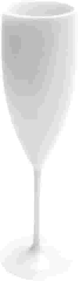 10 Taças de Champanhe Sólido Acrilico 140 ml Aniversário Casamento Festa Evento Balada festival Espumante Chandon (Branco)