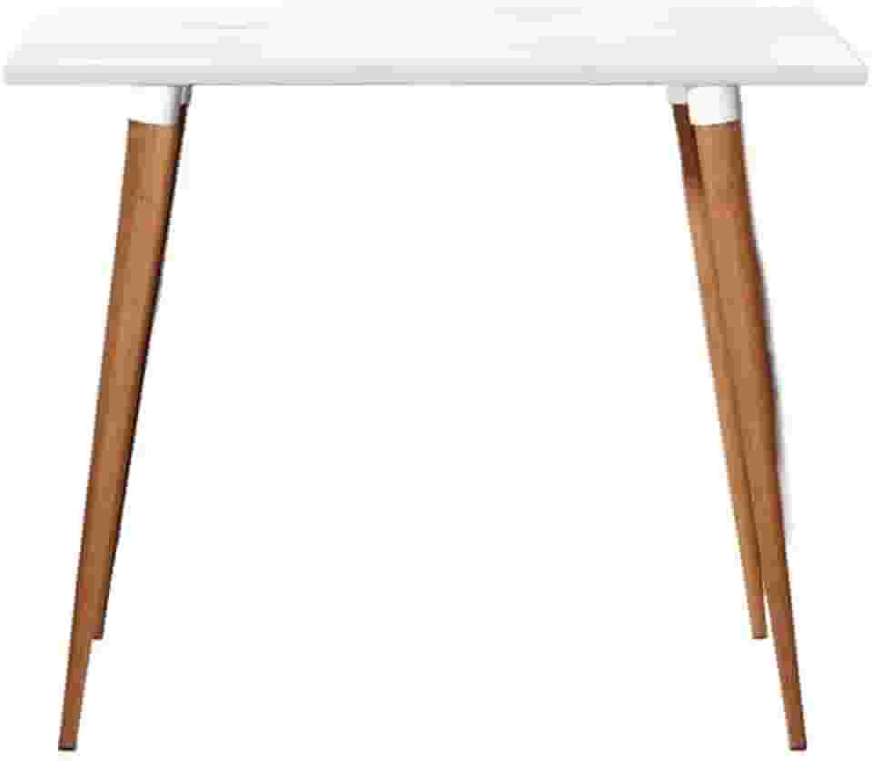 Escrivaninha Mesa Mesinha Para Computador Notebook Estudo Retrô Pés em Madeira escrivaninha retro(Branco)