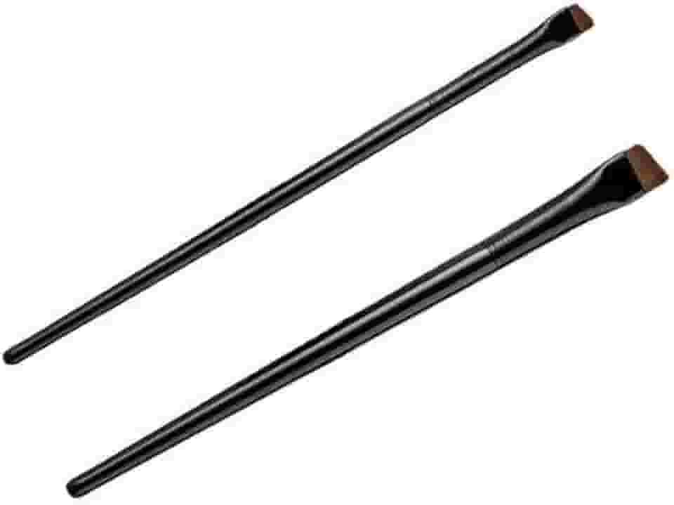 Kit com 2 Pincéis Chanfrados Profissionais – 1 Grande + 1 Pequeno para Design de Sobrancelha Delineado e Henna