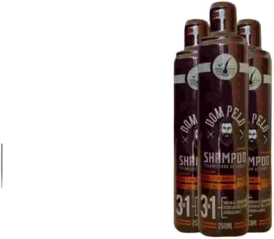 Kit 3 Shampoo Escurecedor Dom Pelo Nova formula 250ml 3 em 1 Cabelo, Barba, Bigode