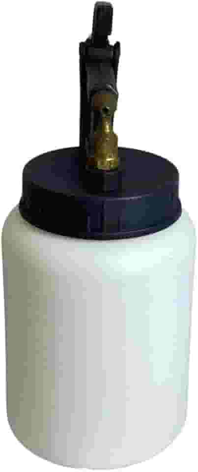 Pistola para Pintura Ar Direto, 500ml, Aço e PP, Branco e Preto, Bico 1,1mm, Alimentação por Sucção, 18,5cm x 8cm