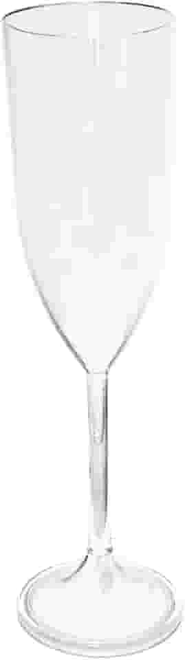 12 Taças De Champanhe Acrílico Para Festas Formatura Casamento 180 ml - Transparente