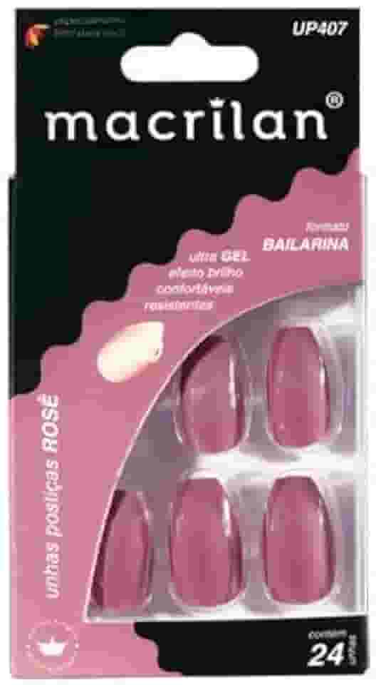 Unhas Postiças Estilo Bailarina - Rosé - Up407, Macrilan