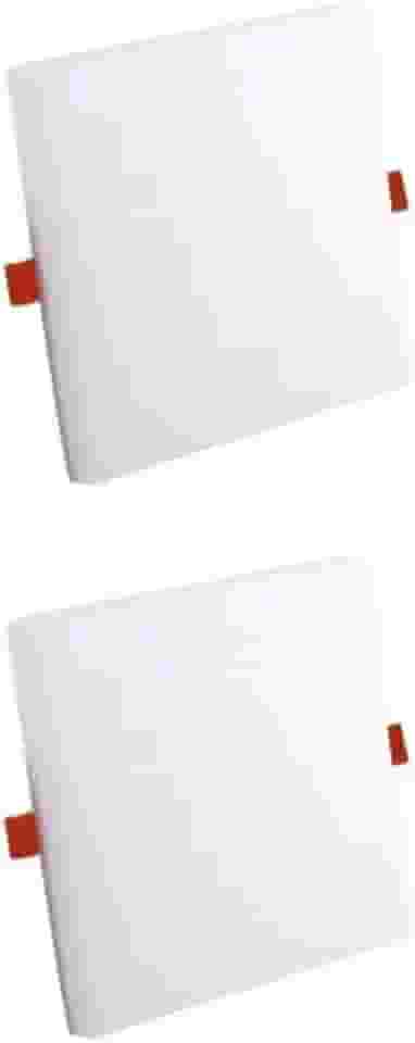 Kit 2x Painel Plafon Frameless Borda Infinita Sobrepor Ou Embutir Quadrado 17x17cm 24W 6500K Bivolt