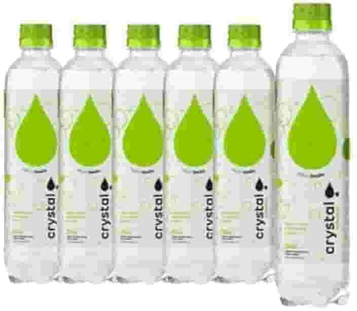 Kit Crystal Água Saborizada com Gás, 6 Garrafas de 510ml, Sabores Melancia, Morango, Limão e Tangerina (6 Unidades)