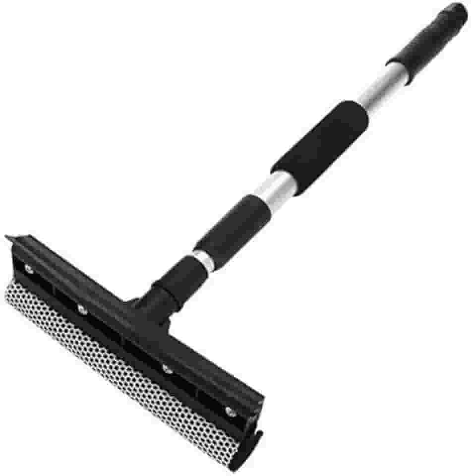 Rodo Janela Box Sacadas Profissional Limpador Vidros Com Cabo Extensível Preto Exclusivo