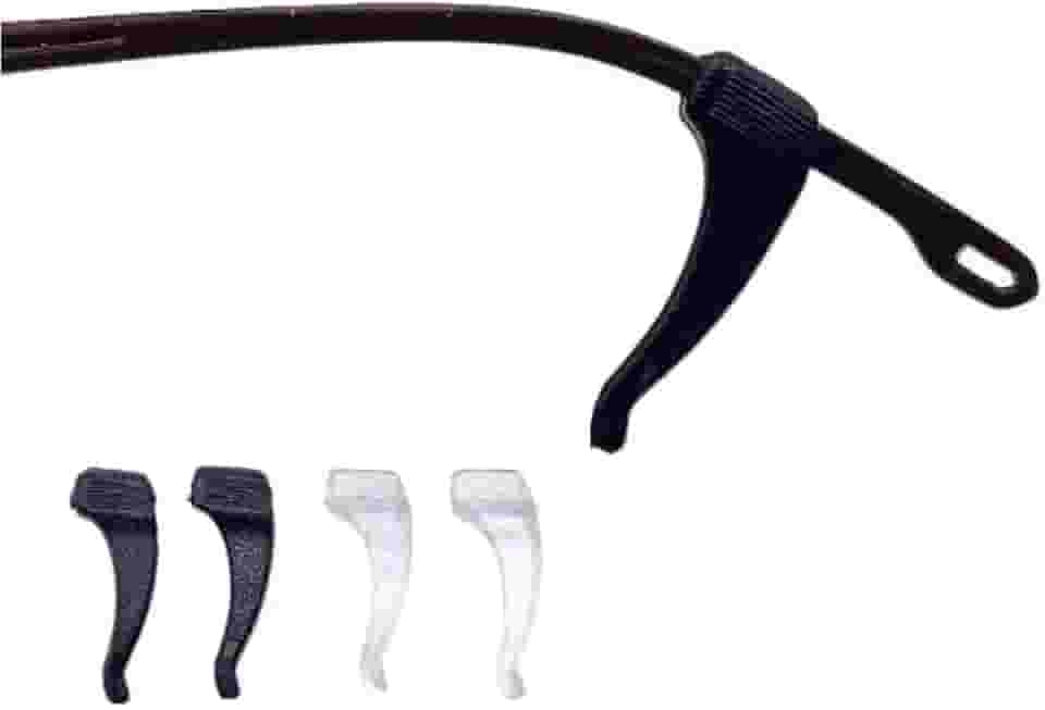 Proteção Ganchos Segura Óculos de Silicone 1 par cor PRETO Esportes Antideslizantes Fixação oculos