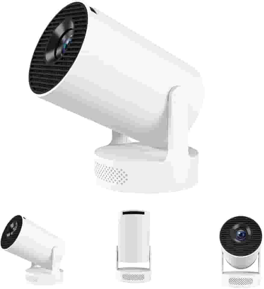 Mini projetor, projetor inteligente portátil 2025 com WiFi e Bluetooth, 1000 lúmens, tela de 150 polegadas, tecnologia LED LCD