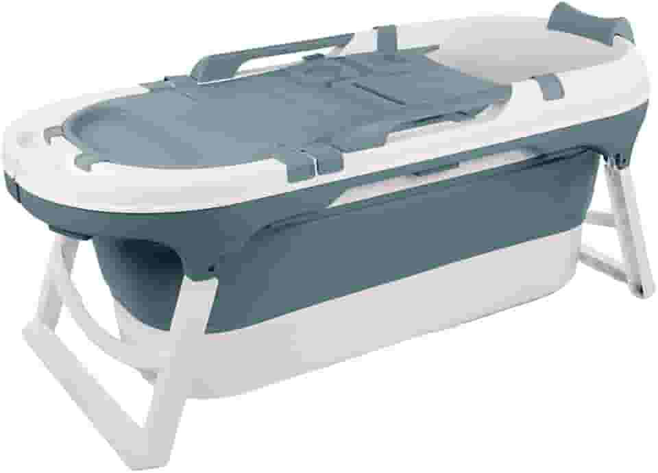 Banheira Ofurô Dobrável Retrátil Grande para Adulto com Cover 180L Multmaxx (Azul)