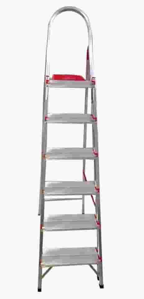 Escada de Alumínio 6 Degraus Duplos Prática Art Factory