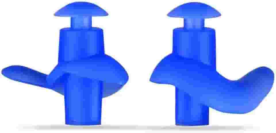 Protetor de Ouvido para Natação em Silicone Flexível, Tampão Auricular - Adulto e Infantil (Azul, Infantil)