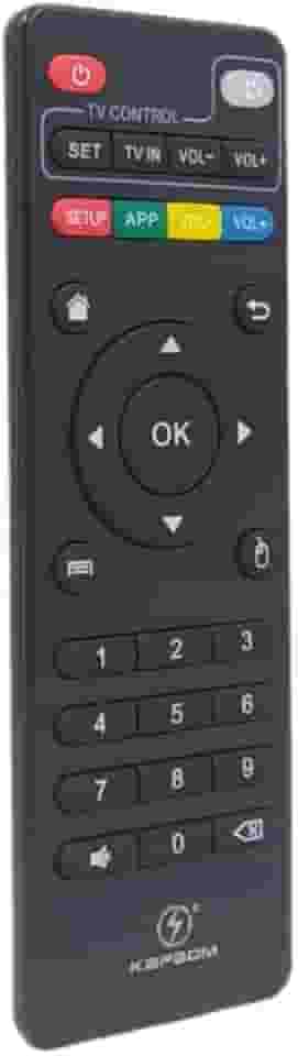 Controle TV Box Kapbom KAP1178: Compatibilidade Ampla, Design Ergonômico e Operação Intuitiva para Controle de Mídia e Dispositivos com Alcance Estendido