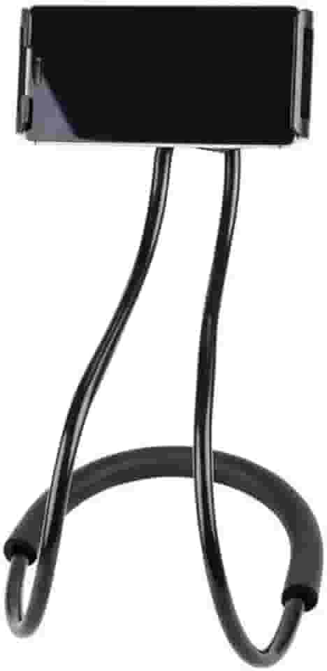 Suporte Articulado Flexível para Celular, Suporte de Pescoço Universal 360 Graus, Mãos Livres, Preto.