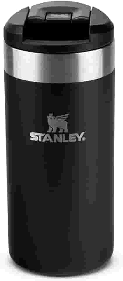 Stanley - Garrafa Térmica AeroLight Transit, garrafa isolada em vácuo para café, chá e bebidas, em aço inoxidável leve, 354ml, Black