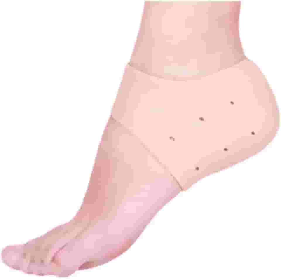 Palmilha Ortopédica de Silicone Bege Palm Up - Alívio para Fascite Plantar e Esporão de Calcâneo com DoctorPalm, Ideal para Prevenir e Tratar Rachaduras no Calcanhar