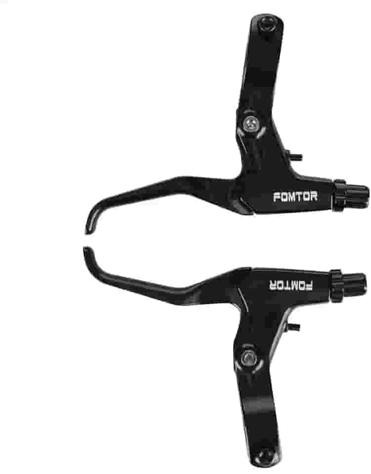 Alavancas de freio de bicicleta FOMTOR Alça de freio de liga de alumínio universal 2,5 dedos para mountain bike, bicicleta infantil, bicicleta dobrável, MTB BMX (2,2 cm)