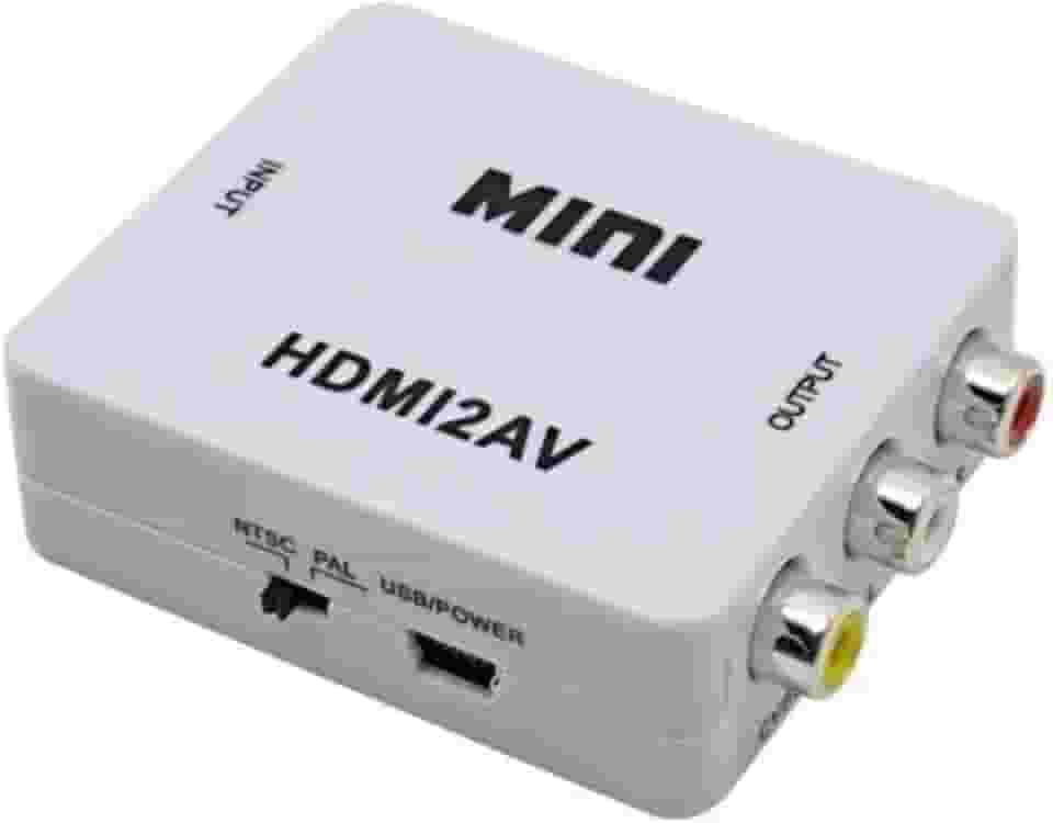 Conversor HDMI para RCA, HDMI para AV 720p ou 1080p compatível com TV antigas, PC, laptop, Xbox, HDTVe e Nitendo 64