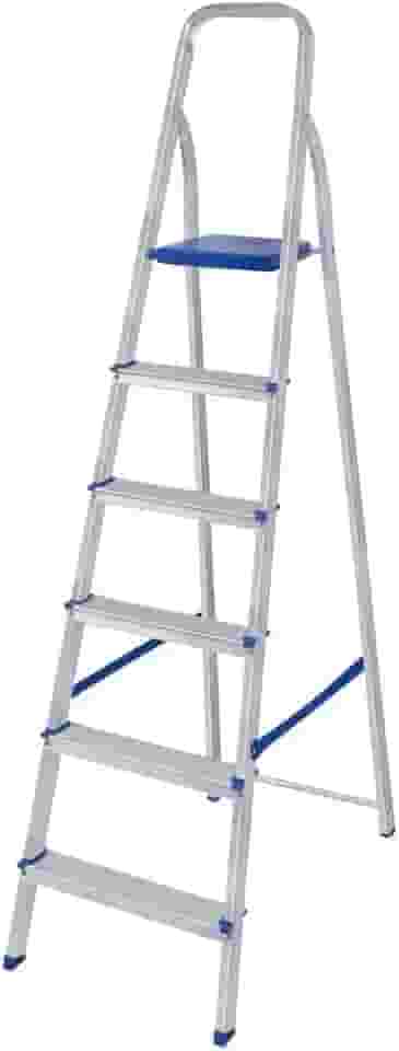 Escadas de alumínio com 6 Degraus-leve-fácil transporte e manuseio.