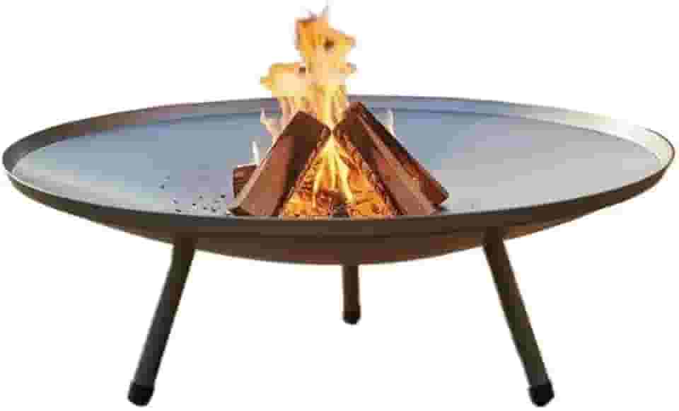 Lareira Externa Portátil a Lenha em Aço Carbono Rústico - Fogão a Lenha Portátil para Jardim com Fire Pit Externo (45cm ou 55cm)(LAREIRA 45CM)
