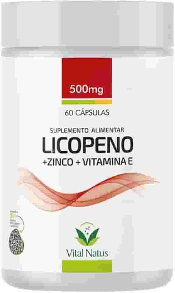 Licopeno + Zinco + Vitamina E - 60 Caps. 500mg Vital Natus