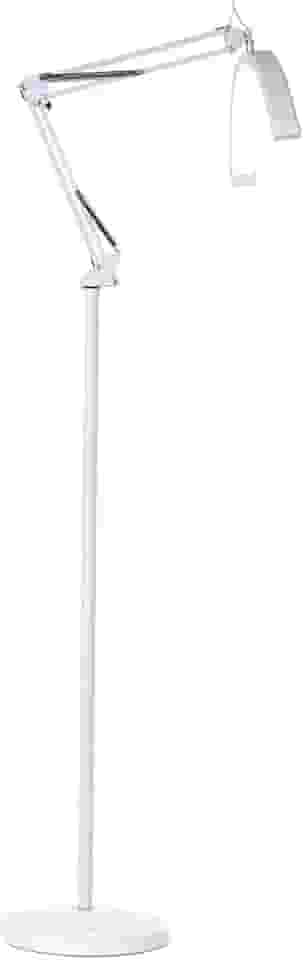 Luminaria chão articulada led 3 cores de luz meia lua manicure estetica abajur de chão 10 intensidades (Branco)