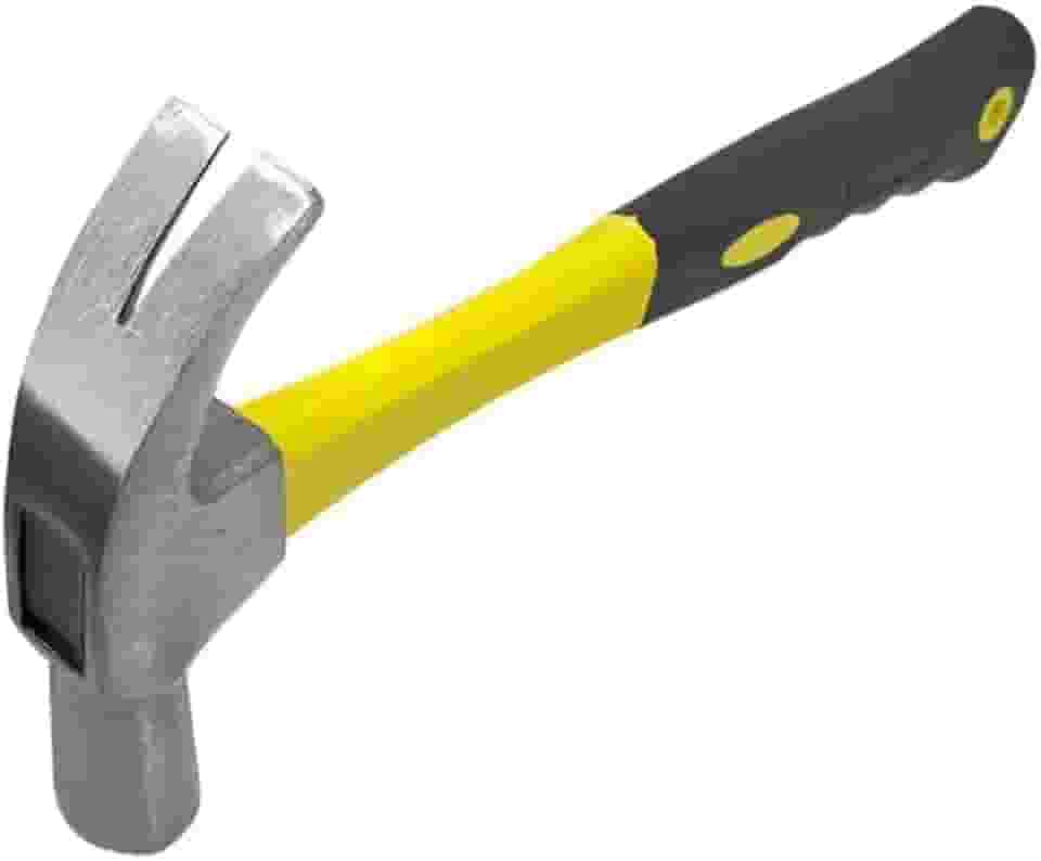 Martelo De Unha 27 Mm Cabo Longo Emborrachado 270G Aço Especial Polido Empunhadura Ergonômica Para Puxar Pregos Construção E Marcenaria Alta Resistência E Precisão