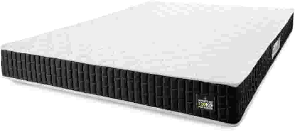 Colchão Casal Espuma D33 New Millenium 138x188x19cm Branco/Preto Hellen - Suporta até 120kg por Pessoa