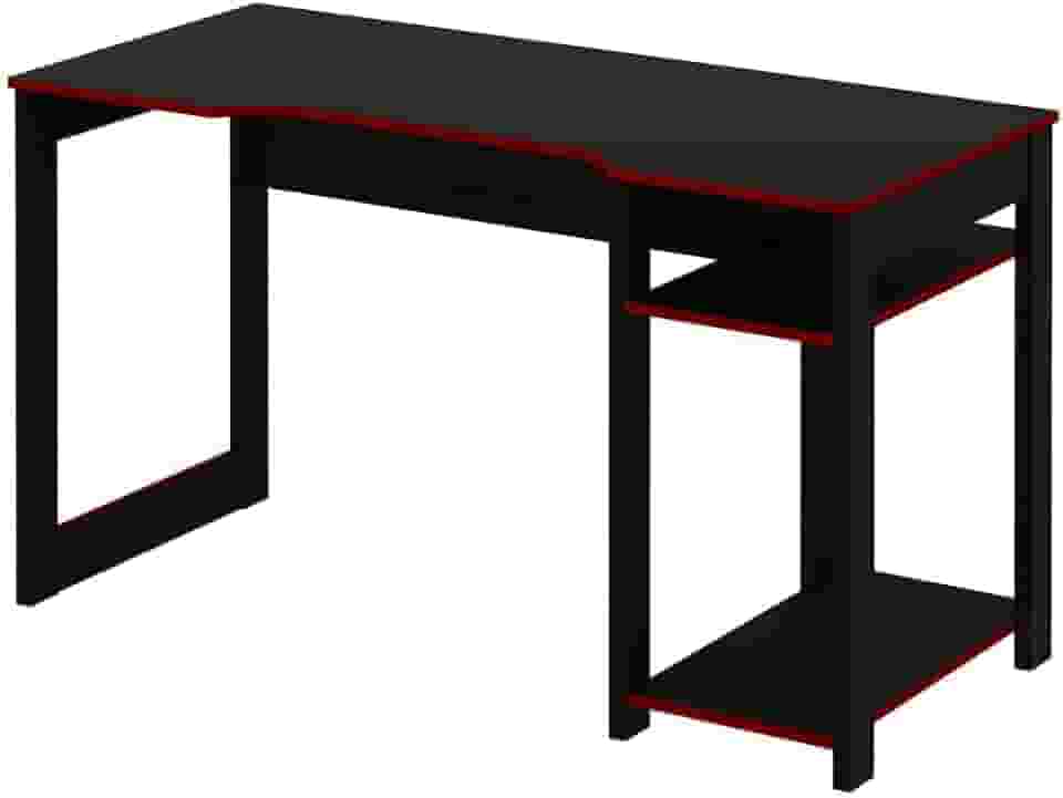 Mesa gamer ME4152 Preto/Vermelho