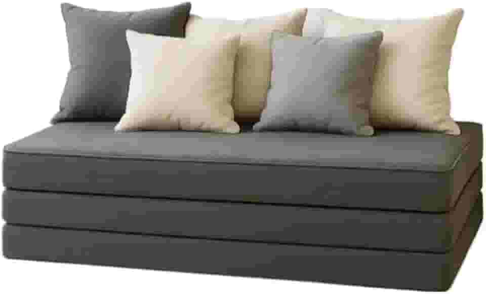 Sofá Cama Puff Colchonete 3 em 1 Retrátil Dobrável Compacto Confortável Para Descanso e Decoração(cinza)