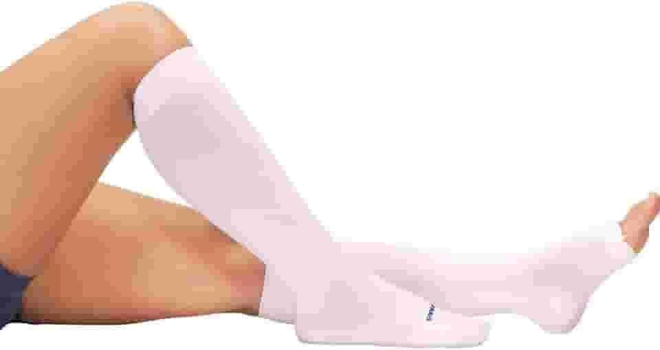 Meia 3/4 Antitrombo de Compressão 18-23 mm, Branco, Médio, Sigvaris