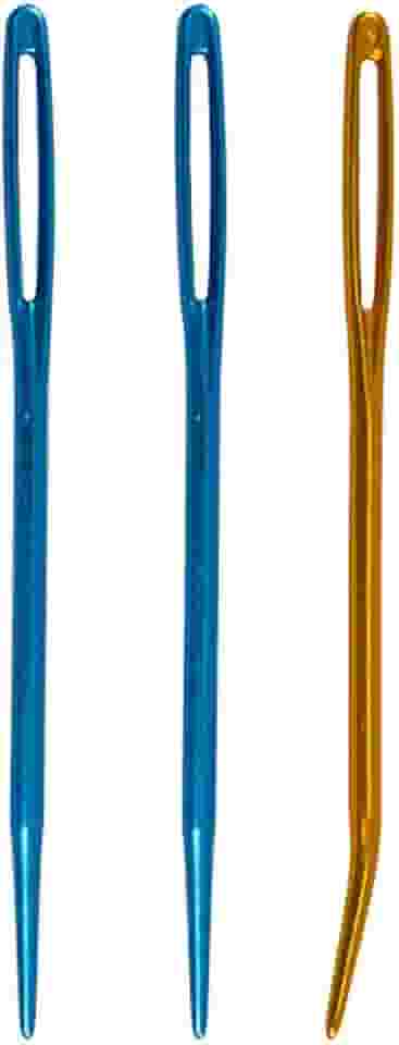 Kit Agulhas de Tapeçaria Círculo – 2 Retas + 1 Curva | Ideal para Crochê, Tricô e Amigurumi