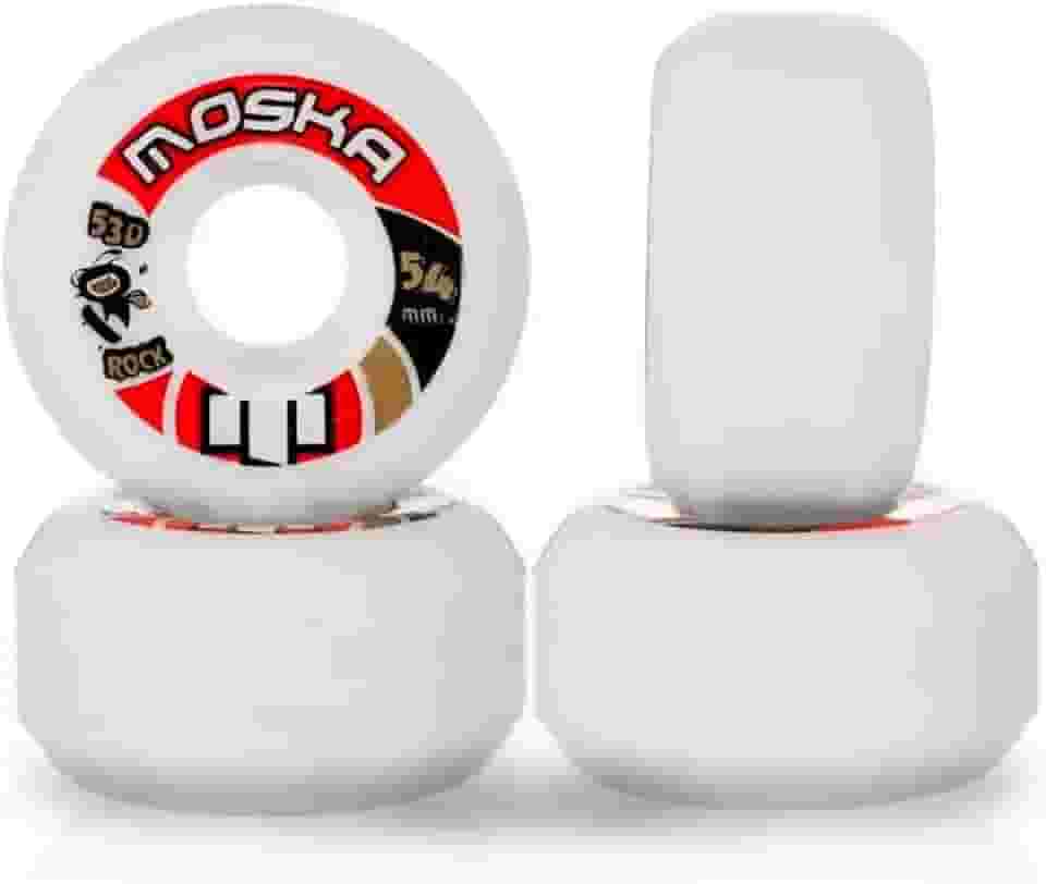 Roda Moska Skate Rock 54mm Branca Dureza 53D