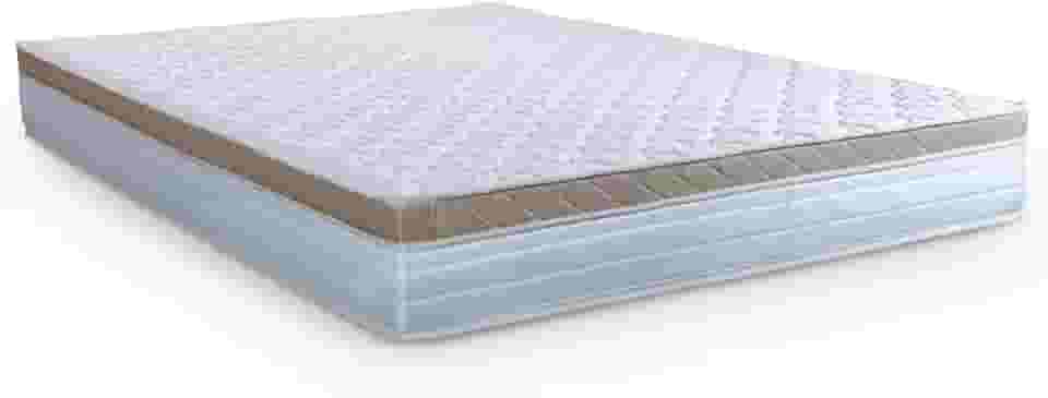 Colchão Casal King Molas Ensacadas 193x203x22cm Dunas Branco/Bege