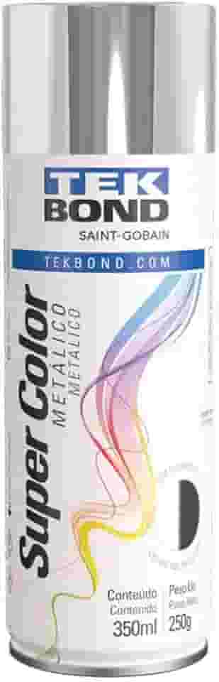 Tinta Spray Cromado Metálico Aerossol TekBond 350ml/250g