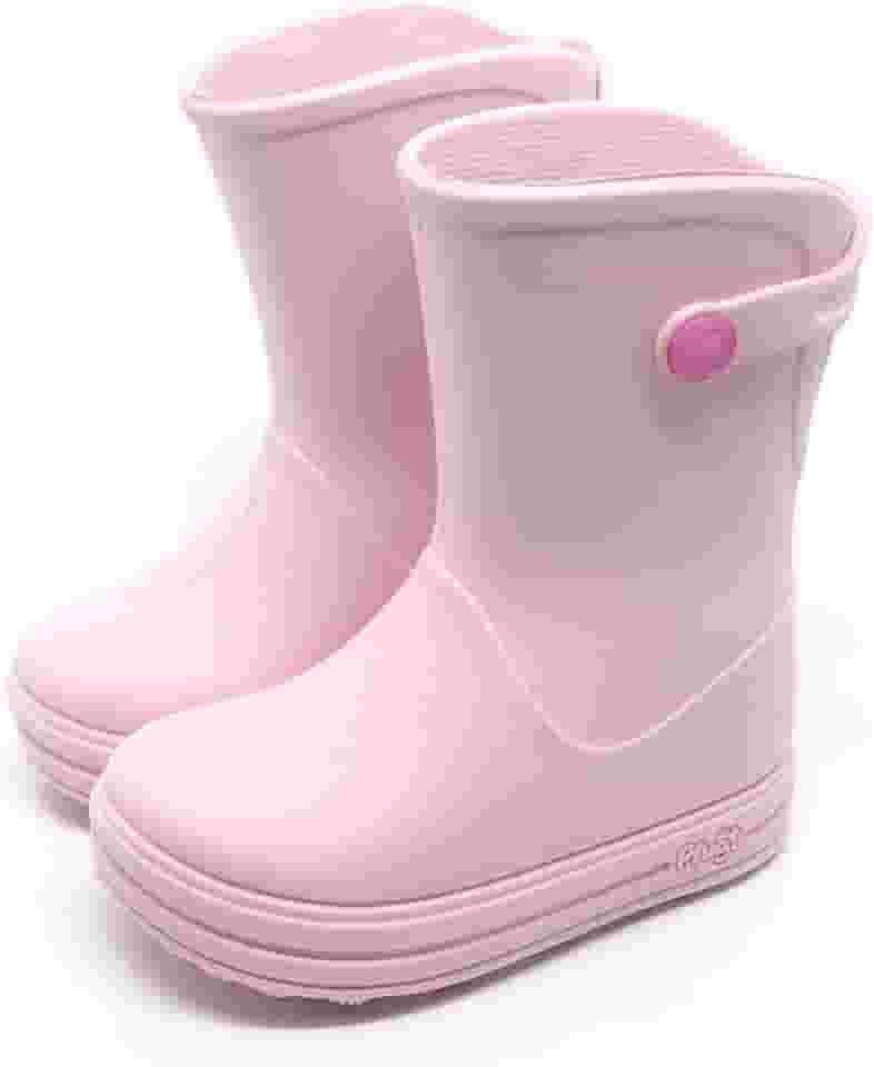 Galocha Infantil Plugt Menina E Menino Confortável Leve Básica Lisa Rosa Claro