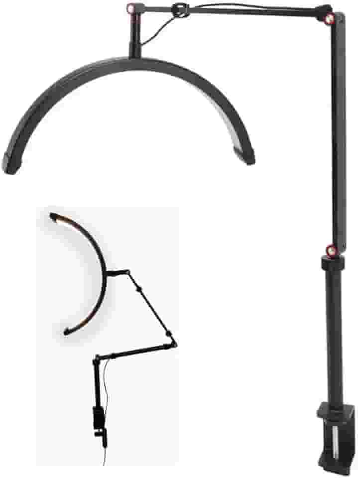 Luminaria Arco Meia Lua 3 Tons Led Estetica Spa Suporte Celular Mesa Salao de Beleza Limpeza de Pele Iluminaçao Ajustavel