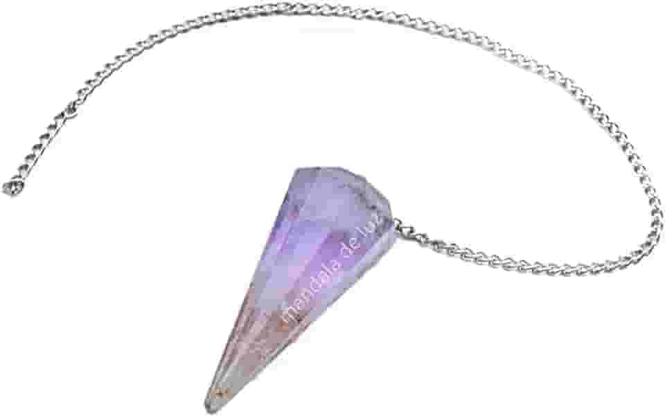 Pêndulo de Cristal de Ametista Pedra Natural